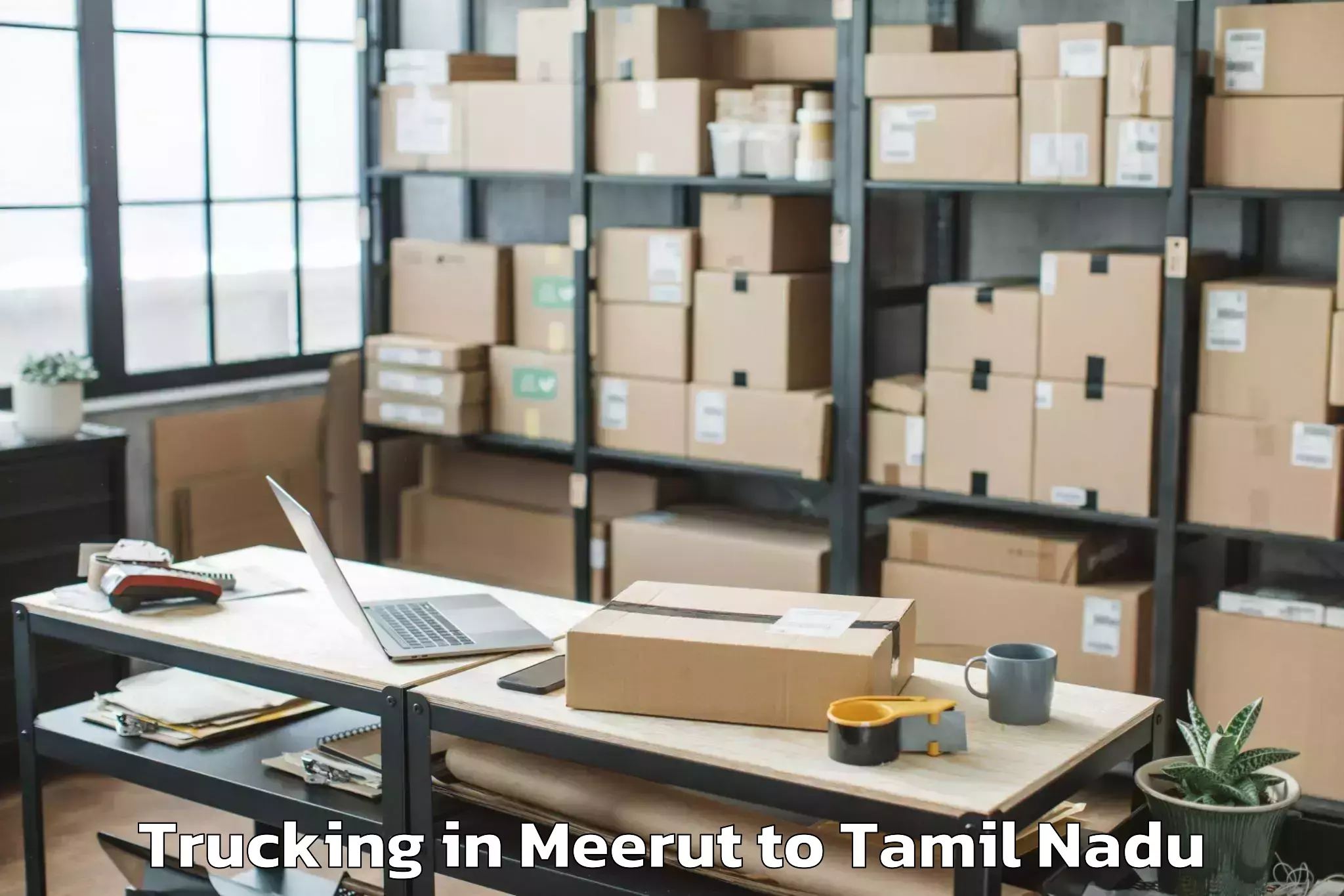 Easy Meerut to Aduthurai Trucking Booking